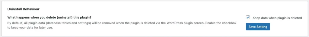 UNinstall Behaviour of PausAR Metrics